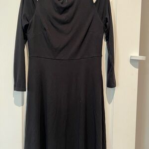 LOFT Black Long Sleeve Dress